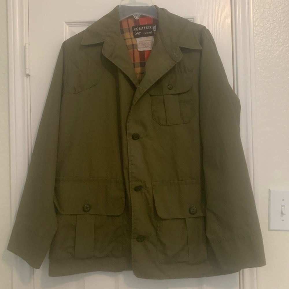 Squaltex by Red Head Fishing Wading Jacket Vintage 80s Army Green Size 42